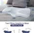 AM AEROMAX Cooling Cervical Memory Foam Pillow, Contour Pillows for Neck and Shoulder Pain Relief, Ergonomic Head Support Sleeping Pillow for Side and Back Sleepers.(Blue)