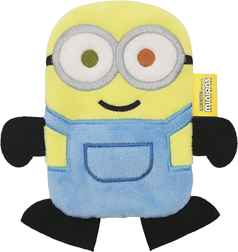 Minions: The Rise of Gru Bob Plush Flat Crinkle Dog Toy | No Stuffing Dog Toy| Gifts Fans and Their Pets | Officially Licensed Pet Product from Universal Studios
