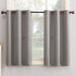 No. 918 Montego Grommet Textured Kitchen Curtain Tier Pair, 56" x 36", Nickel Gray