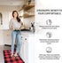 EARTHALL Kitchen Mat Cushioned Anti-Fatigue Floor Mat, 17.7"x59", Waterproof Non-Slip Red Buffalo Plaid Kitchen Rug Runner Ergonomic Comfort Standing Mat for Kitchen, Home, Office, Sink, Laundry, Desk