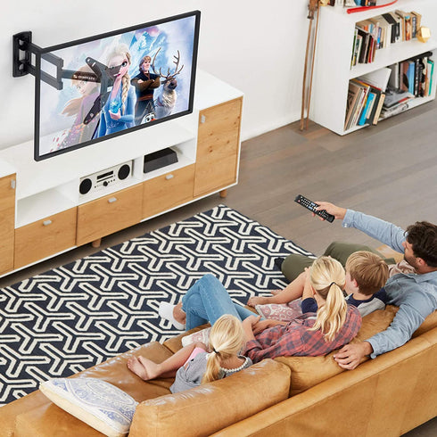 Full Motion TV Wall Mount Articulating Bracket for 13-42 Inch LED LCD OLED Flat Curved Screens, Swivel Tilt Extension Rotation TV Mount Monitor Max VESA 200x200mm up to 44lbs by ERGO-INNOVATE