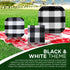 Havercamp Black and White Party Bundle | Dinner & Dessert Plates, Luncheon Napkins | Great for Lumberjack Themed Events, Rustic Birthday Party, Family Picnic