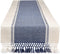 DII Dobby Stripe Woven Table Runner, 13x108-inch, French Blue