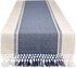 DII Dobby Stripe Woven Table Runner, 13x108-inch, French Blue