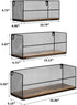 Floating Wall Shelves for Storage, Rustic Wall Mounted Shelf for Bedroom Living Room Bathroom Kitchen, Set of 3 Brown