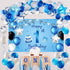 1st Birthday Decorations First Birthday Boy Backdrop 88 Pcs Blue Baby Boy First Birthday Party Supplies with Banner Foil Star Balloons Set for 1st Birthday Baby Shower Party Decorations Supplies