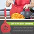 Homi Styles Jumbo Nylon Kitchen Pancake Spatula | Wide Non-Stick Slotted Blade with Floral Cut-Out Design - Great for Pancake Flipper, and Egg Turner | 15 x 6.5 Inches ( Red)