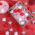 Aneco 36 Pack Valentine's Heart Baubles Heart Shaped Ornaments for Valentine's Day Decoration or Home Decor, 3 Styles