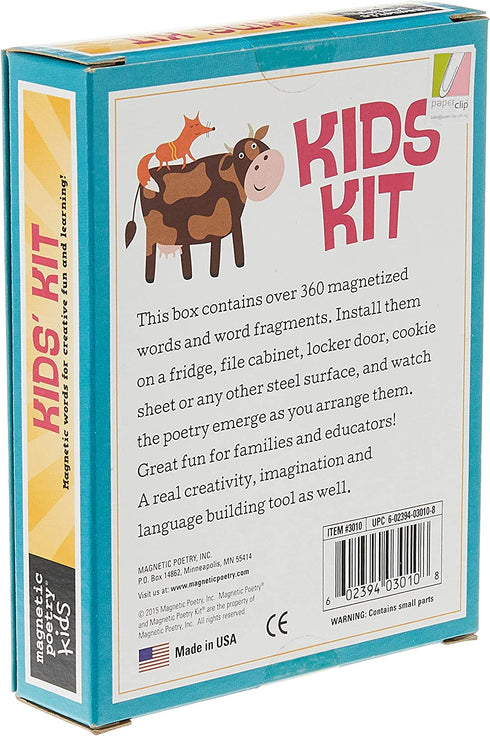 Magnetic Poetry - Kids Kit - Ages 5 and Up - Words for Refrigerator - Write Poems and Letters on The Fridge - Made in The USA