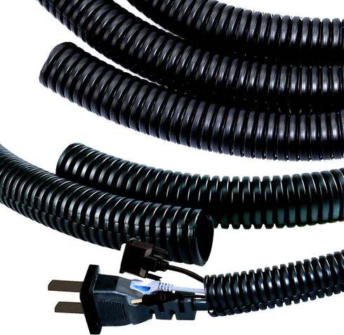 Cacovedo Dog Cat Cord Protector - 30 ft Electric Wires Covers Wire Loom Tubing Protect Wires from Chewing Through Safe Around Rabbits, Cats and Other Pets -Inner Diameter 1/2 inch
