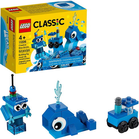 LEGO Classic Creative Blue Bricks 11006 Kids’ Building Toy Starter Set with Blue Bricks to Inspire Imaginative Play (52 Pieces)