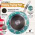 Kitchenly Nonstick Frying Pans with Lids - Granite Frying Pans with Stone Coating | Nonstick Skillet Cooking Pan Set | Electric, Gas, & Induction Compatible | 9.5 & 11 inch Pans | Turquoise - 2 Pack