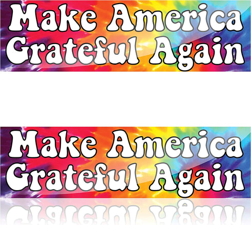 Grateful Dead Stickers, Make America Grateful Again Bumper Stickers, Greatful Dead Stickers and Decals, Grateful Dead Car Decal, Grateful Dead Bumper Sticker, (Two Pack) Grateful Dead Car Decal