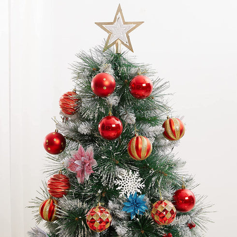 12ct 80mm/3.15" Christmas Ball Ornaments, Decorative Hanging Baubles, Christmas Tree Decoration, Plastic and Shatterproof, Ideal for Xmas, Holiday, Home and Party Decor, Red