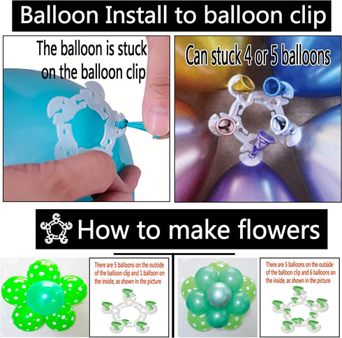 2 Set Balloon Column Stand Kits, Height 48 Inch,1 Manual Pump,25 Multi-Purpose Balloon Clips Rings,2 Top Balloon Support Rod,For Birthday Party Wedding Christmas Balloon Tower Decorations