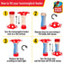 More Birds Bird Health+ Ruby Hummingbird Feeder, Glass Hummingbird Feeders for Outdoors, 4 Feeding Stations, 10 Ounces