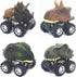 Dinosaur Toys for 3 Year Old Boys, 4-Pack Dinosaurs Car Toys for 2 3 4 5 6 7 Year Old Boys Girls, Stocking Stuffers for Kids, Easter Basket Stuffers, Pull Back Vehicles, Christmas Birthday Gifts