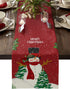 SPARKLILI Christmas Table Runner, Christmas Decorations, Table Runners 70 inches Long, Christmas Tree, Snowman, Table Decorations for Party, Holiday Decor, 13 x 70inces