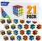 AROIC 21 Pack Mini Cubes, Puzzle Toys, Stress Relief Toys, Party Favors?Birthday Party Gifts,Party Supplies for Boys and Girls.