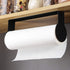 YIGII Black Paper Towel Holder - Kitchen Paper Towel Rack Under Cabinet Mount Self-Adhesive Paper Roll Holder, SUS-304 Stainless Steel