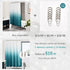 LOVTEX Teal Shower Curtain Set with 12 Hooks Ombre Waffle Shower Curtains for Bathroom 72 x 72 in, Waterproof and Machine Washable