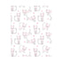 NoJo Super Soft Pink & White Purrdy Kitty Cat Fitted Crib Sheet, Pink, White