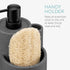 Navaris Dish Soap Dispenser and Caddy - Kitchen Soap Dispenser with Sponge Tray and Brush Holder - Sink Organizer Liquid Soap Pump for Countertop