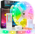 Upgraded 2022 WiFi LED Strip Lights Kit Extra Adhesive 3M Tape - 20 feet 300 LEDs SMD 5050 RGB Light, 44 Key Remote Controller, Flexible Changing Multi-Color Lighting Strips for TV, Room