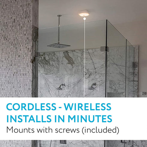 Brilliant Evolution Wireless Motion Sensor LED Ceiling Light, LED Closet Light, Indoor Motion Sensor Light, Outdoor Light, Cordless Battery Operated Light, Garage Light, Waterproof Shower Light