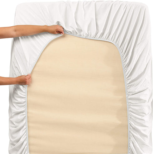 Clara Clark 1800 Premier Series 4pc Bed Sheet Set - King, White,