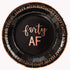 Crisky 40th Birthday Plates Rose Gold Women 40th Birthday Decorations Dessert, Buffet, Cake, Lunch, Dinner Plates for 40th Birthday Party Supplies, Forty XX, Happy 40th Birthday! 50 Count, 9" Plate