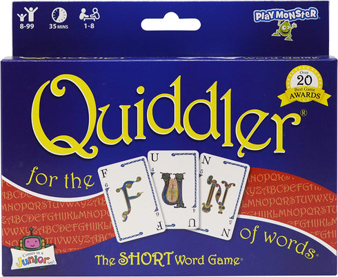 Quiddler — Card Game — Make Short Words With Cards to Win — For Family Game Nights — Ages 8+