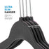Zober Premium Quality Space Saving Velvet Hangers Strong and Durable Hold Up to 10 Lbs - 360 Degree Chrome Swivel Hook - Ultra Thin Non Slip Suit Hangers, Grey - 50 Pack
