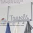 Over The Door 5 Hooks Door Hanger; Over The Door Towel Rack Bathroom Organizer for Hanging Towels Robe Coat Shirt Hat-Silver