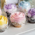 Sweet Aloha Individual Cupcake Container - Clear Plastic - Single Compartment Cupcake Carrier - Individual Cupcake Holder - Deep Dome - Stackable - BPA-Free - (Pack of 50)