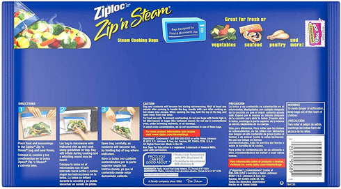 Ziploc Zip'N Steam Medium Cooking Bags, 10 CT (Pack - 3)
