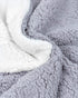 Charcoal Grey & White Sherpa Blanket - Sherpa Throw Blankets, Soft Blanket | Throw Blanket for Couch, Plush Throw Blankets, White Throw Blanket, Fleece Blanket, Fluffy Blanket, 60.5" x 48"