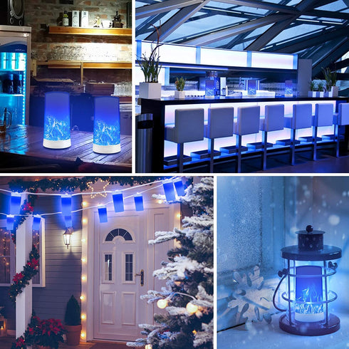 LED Flame Lights, Battery Operated Flame Lamps, Flickering Fake Fire Lamps with Remote Control and Timer, Waterproof Indoor/Outdoor Lantern Hanging Lamps Fireplace Romantic Light for Home Party Bar