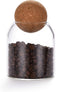 550ML/18Oz round cork glass bottle sealed jar nut storage jar coffee bean jar round transparent