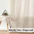 FMFUNCTEX Linen Sheer Curtains Living-Room 84inch Long Modern Semi Sheer Window Panel Drapes for Farmhouse Bedroom Grommet Top, Natural, 55" w 1 Pair 7ft