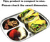 Korean Stainless Steel Divided Plates by KS&E, Kids Toddlers Babies Tray, BPA Free, Diet Food Control, Camping Dishes, Compact Serving Platter, Dinner Snack, 3 Compartment Plate Silver, Set of 2