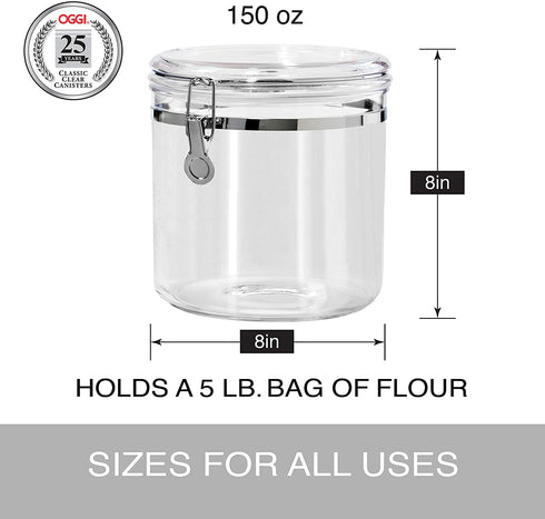 Oggi Clear Canister, 150-Ounce