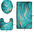Britimes Bathroom Rug Set of 3, 3 Pieces Bath Mats Set for Bathroom, Green Marble Ripples No Silp Washable Cover Floor Rug Decorations for Kitchen Bathroom Bedroom