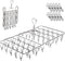 Stainless Steel Folding Clothes Drying Racks Laundry Drip Hanger Laundry Clothesline Hanging Rack Swivel Windproof Hook for Sock Set of 52 Metal Clothespins