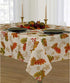 Elrene Home Fashions Swaying Leaves Allover Fabric Tablecloth for Thanksgiving/Fall/Harvest, 60 in x 120, Ivory