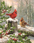 5D Full Drill Christmas Diamond Painting Kit,UNIME DIY Diamond Rhinestone Painting Kits for Adults and Children Birds Diamond Arts Craft, 12 x 16 inch (Cardinals in The Snow Birds Diamond Painting)