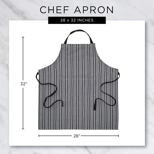 DII Buffalo Check Kitchen Collection, Classic Farmhouse Chef Apron, One Size, Honey Gold