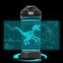 Light Up Dinosaur Water Bottle with Color Changing Night Light- 14 OZ Tritan BPA Free Eco-Friendly - Cute Velociraptor Kids Drinking Cups Gift for School Boy Girl Child Christmas Holiday