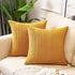 LiBcmlian Yellow Throw Pillow Covers 18x18 Set of 2 Cotton Pillow Cushion Cases Cable Knit Decoration Square Pillowcases for Couch Sofa Bedroom Living Room Car