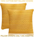 LiBcmlian Yellow Throw Pillow Covers 18x18 Set of 2 Cotton Pillow Cushion Cases Cable Knit Decoration Square Pillowcases for Couch Sofa Bedroom Living Room Car